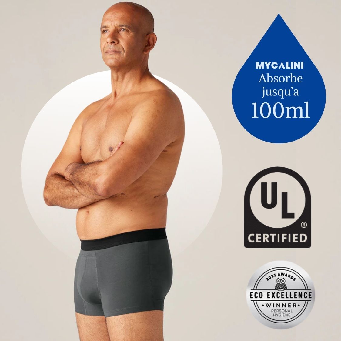 Boxer d’incontinence ultra-absorbant Homme